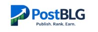 PostBLG logo with growth symbol
