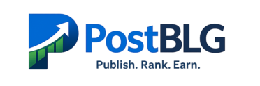 PostBLG logo with growth symbol